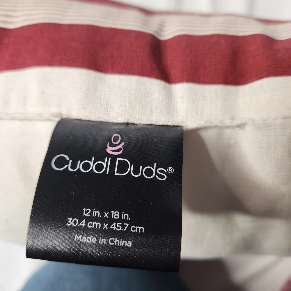 Cuddl Duds Cozy Pillow with Red Accents